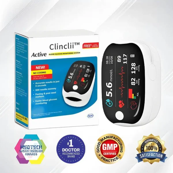 [Official Store] Clinclii™ GlucoSense Laser Blood Glucose Monitoring Device