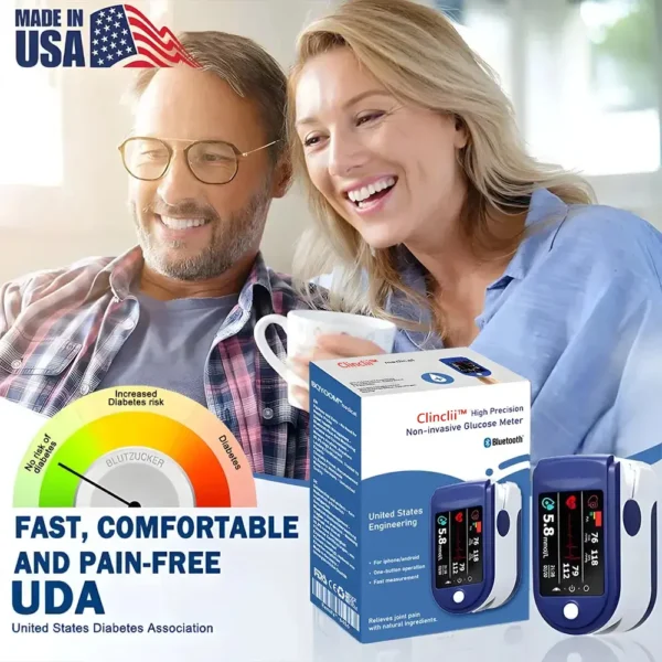 Clinclii™ High Precision Non-Invasive Blood Glucose Meter👨‍⚕️ is clinically certified to be & 99.9% accurate